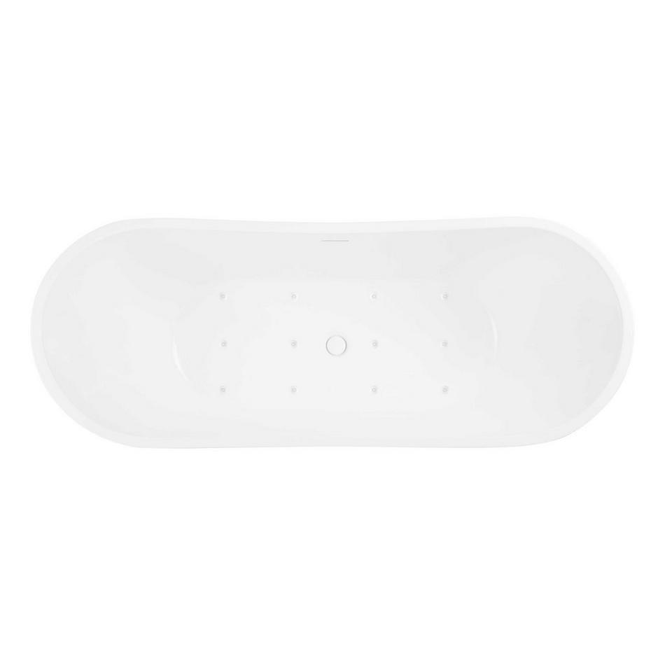 72" Sheba Acrylic Double-Slipper Tub - Air Massage with Foam, , large image number 3