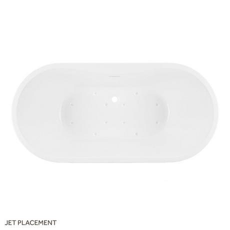 56" Boyce Acrylic Tub with Foam - Air Massage