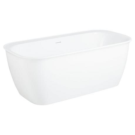 63" Rassi Acrylic Freestanding Tub with with Trim