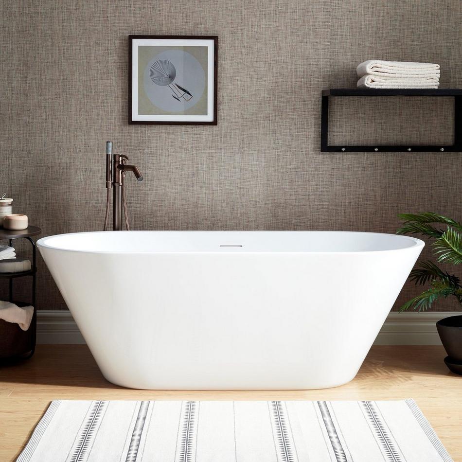 66" Danae Acrylic Freestanding Tub with Slotted Overflow and Foam, , large image number 0