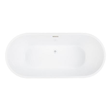 70" Danae Acrylic Freestanding Tub - White Trim Kit with Foam
