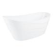 67" Amelia Acrylic Freestanding Slipper Tub with Slotted Overflow and Foam, , large image number 1