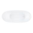 67" Amelia Acrylic Freestanding Slipper Tub with Slotted Overflow and Foam, , large image number 3