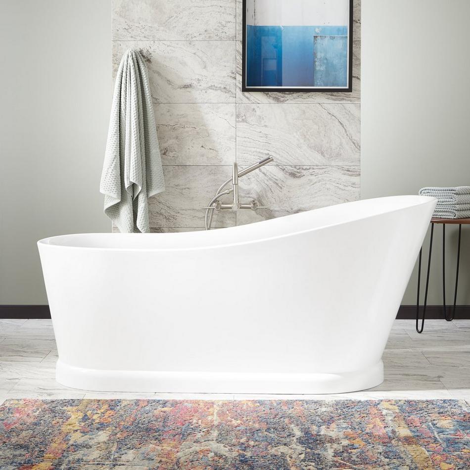 67" Northwich Acrylic Freestanding Slipper Tub with Foam, , large image number 0