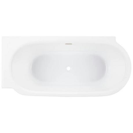 59" Averill Acrylic Freestanding Corner Tub