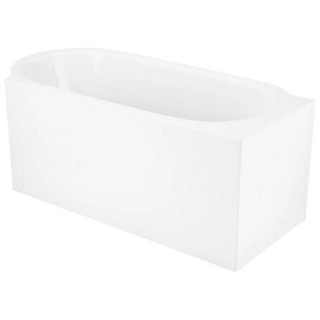 59" Averill Acrylic Freestanding Corner Tub