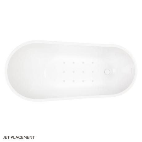 59" Sheba Acrylic Slipper Tub with Foam - Air Massage