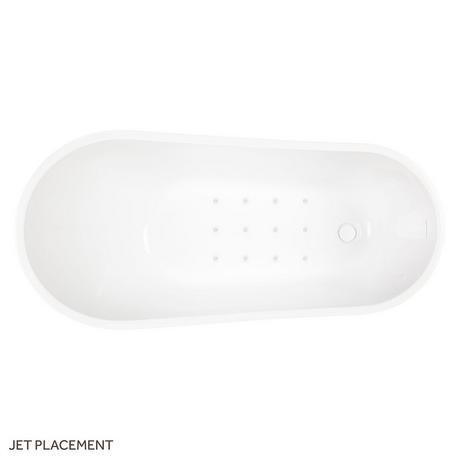 71" Sheba Acrylic Slipper Tub - Air Massage