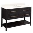 48" Robertson Vanity - Black - Arctic White Quartz - 8" - Oval Undermount Sink, , large image number 1