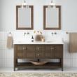 60" Olsen Double Console Vanity for Undermount Sinks - Ash Brown, , large image number 1