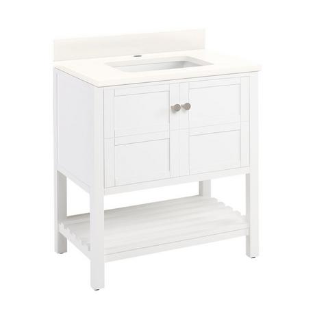 30" Olsen Console Vanity for Rectangular Undermount Sink - Soft White