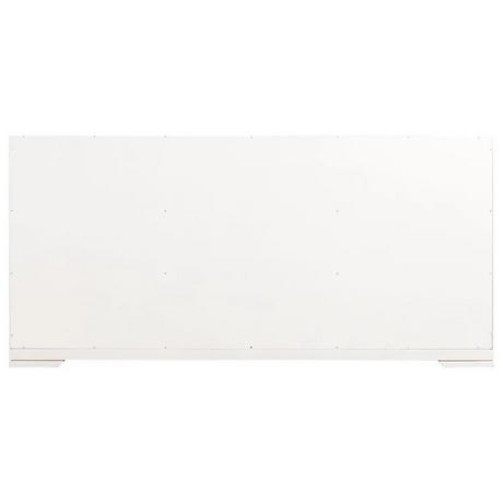 72" Davyn Mahogany Double Vanity for Rectangular Undermount Sinks - White