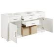 72" Davyn Mahogany Double Vanity for Undermount Sinks - White, , large image number 2