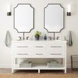 60" Robertson Double Vanity - Bright White - Arctic White Quartz - 8" - Oval Undermount Sinks, , large image number 0