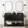 60" Robertson Double Console Vanity for Undermount Sinks - Black, , large image number 0