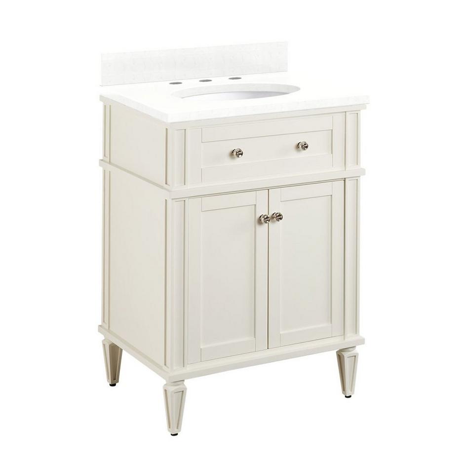 24" Elmdale Vanity for Undermount Sink - White - Feathered White 8" - Sink, , large image number 0