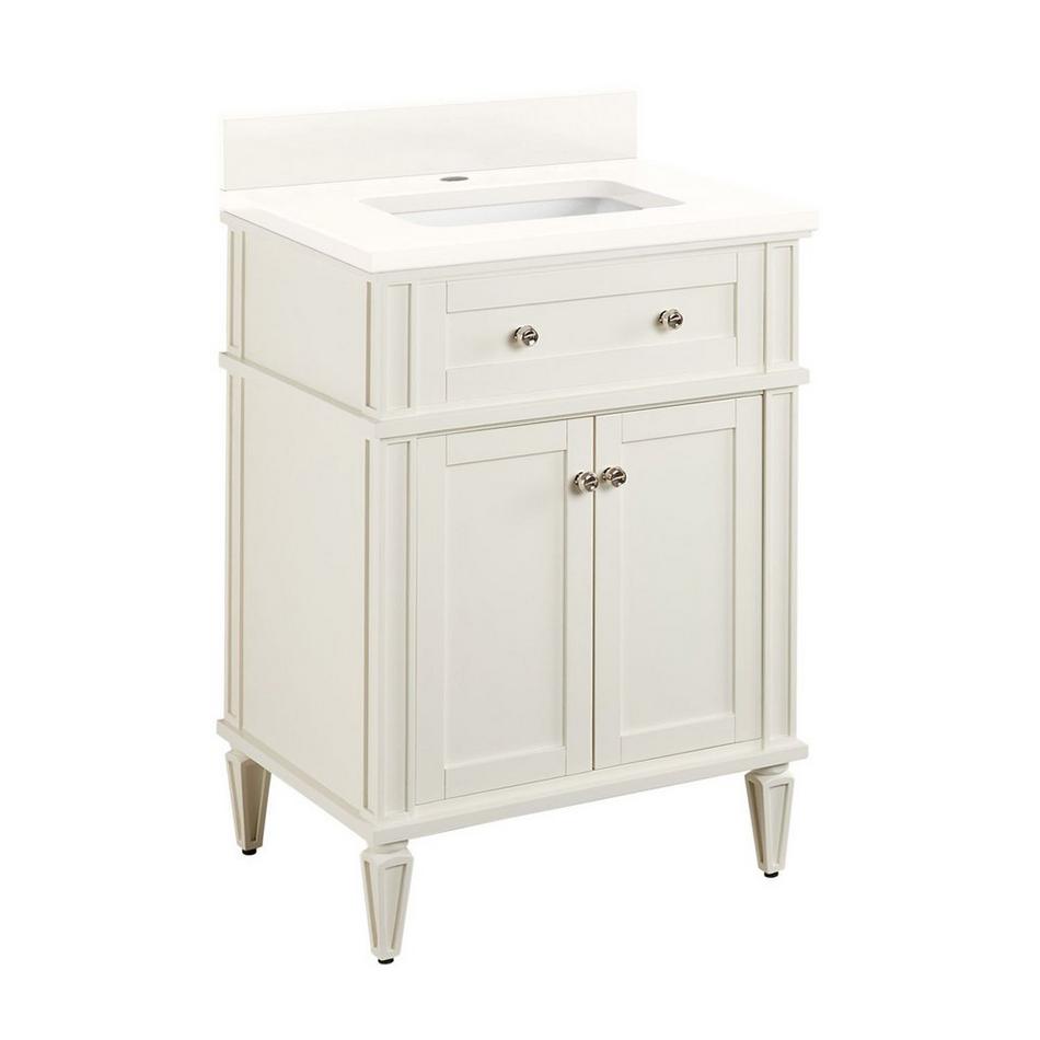 24" Elmdale Vanity for Rect Undermnt Sink - White - Arctic White Single Hole - Sink, , large image number 0