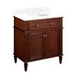 30" Elmdale Vanity for Undermount Sink - Antique Brown - Feathered White 8" - White Sink, , large image number 0