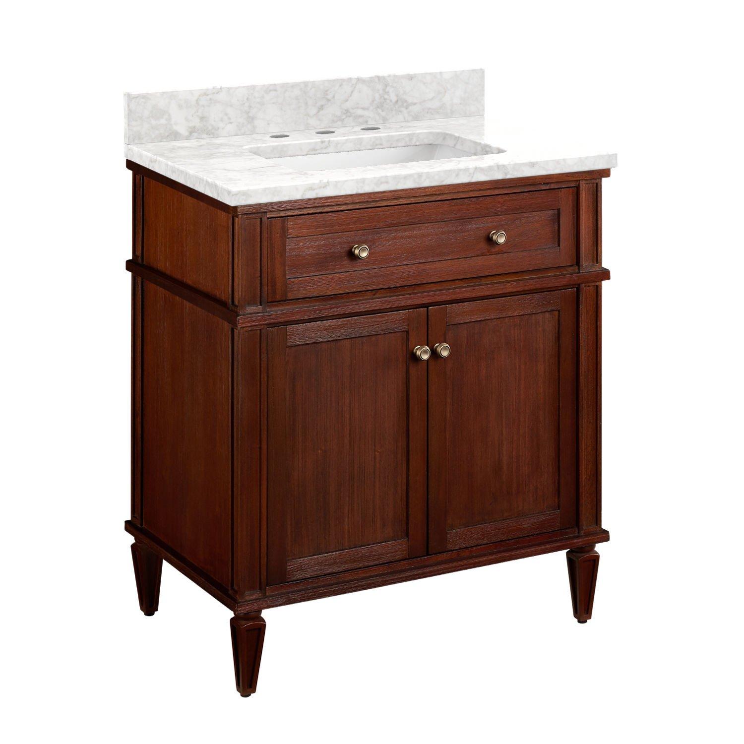 30" Elmdale Vanity for Rectangular Undermount Sink - Antique Brown ...