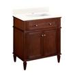 30" Elmdale Vanity for Rectangular Undermount Sink-Antique Brown-Arctic White Single Hole-White Sink, , large image number 0