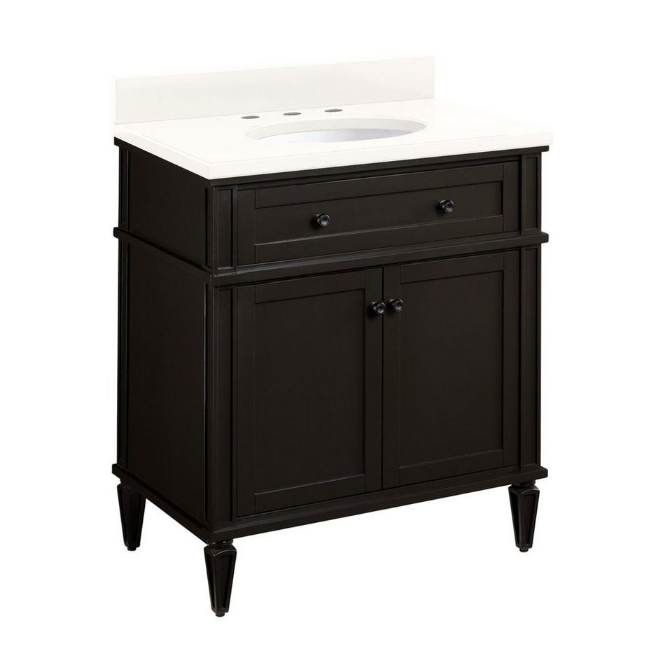 30" Elmdale Vanity for Undermount Sink - Charcoal Black - Arctic White 8" - White Sink, , large image number 0