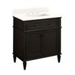 30" Elmdale Vanity for Rectangular Undermount Sink - Charcoal Black - Arctic White 8" - White Sink, , large image number 0