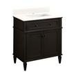 30" Elmdale Vanity for Rectangular Undermount Sink-Charcoal Black-Arctic Wh Single Hole-White Sink, , large image number 0