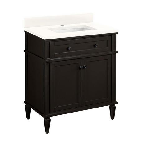 30" Elmdale Vanity for Rectangular Undermount Sink - Charcoal Black