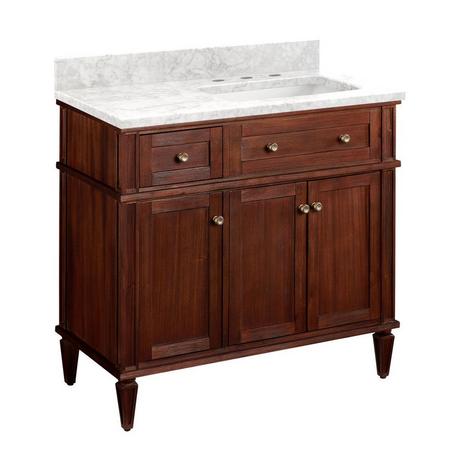 36" Elmdale Vanity for Right Offset Rectangular Undermount Sink - Antique Brown