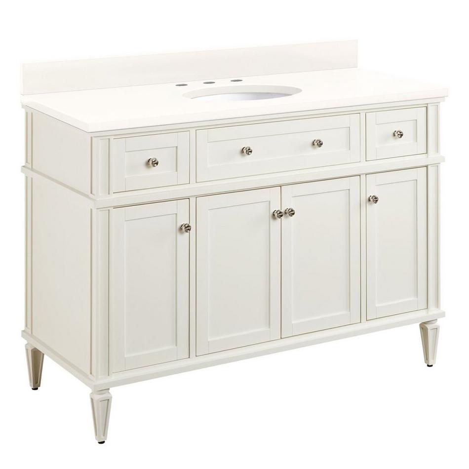 48" Elmdale Vanity for Undermount Sink - White - Arctic White 8" - Sink, , large image number 0