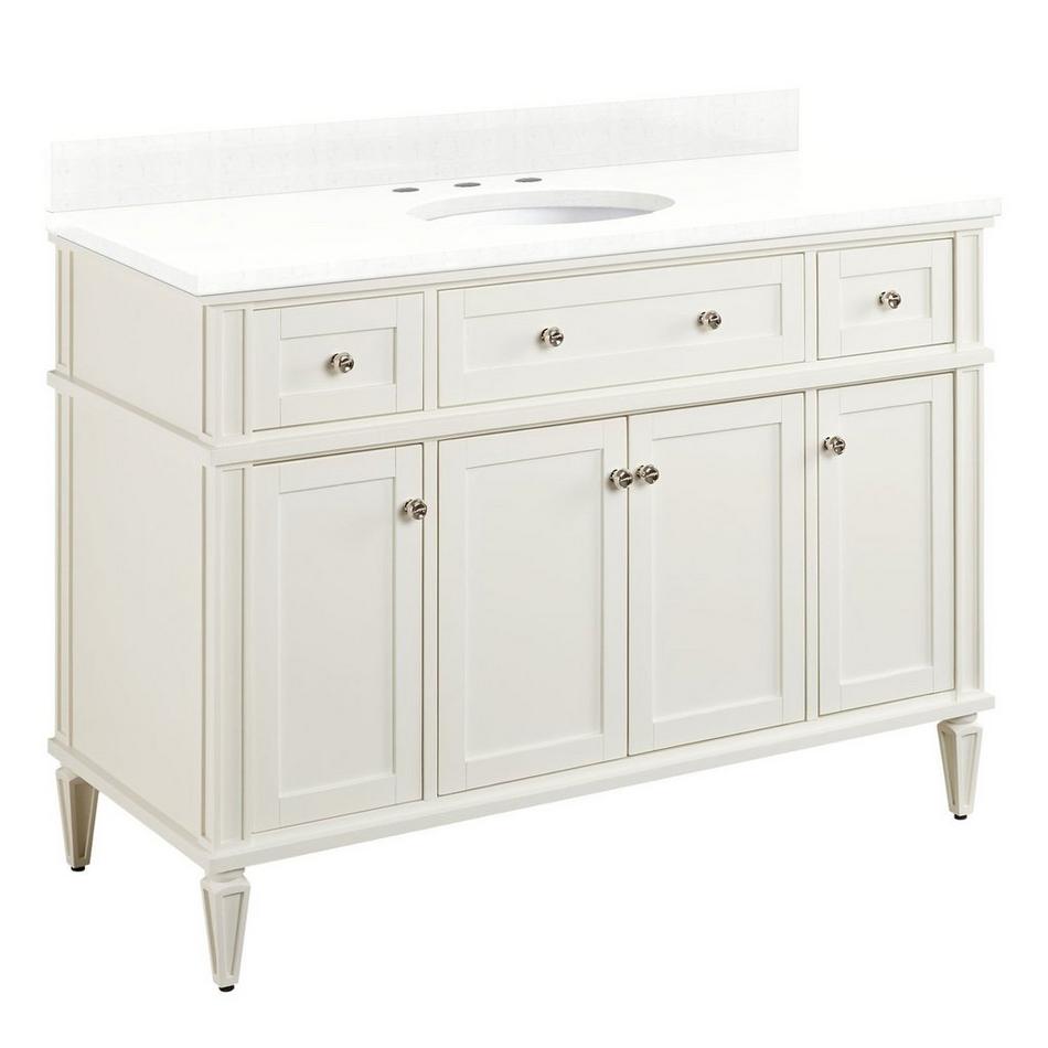 48" Elmdale Vanity for Undermount Sink - White - Feathered White 8" - Sink, , large image number 0