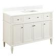 48" Elmdale Vanity for Rect Undermnt Sink - White - Feathered White Single Hole - Sink, , large image number 0