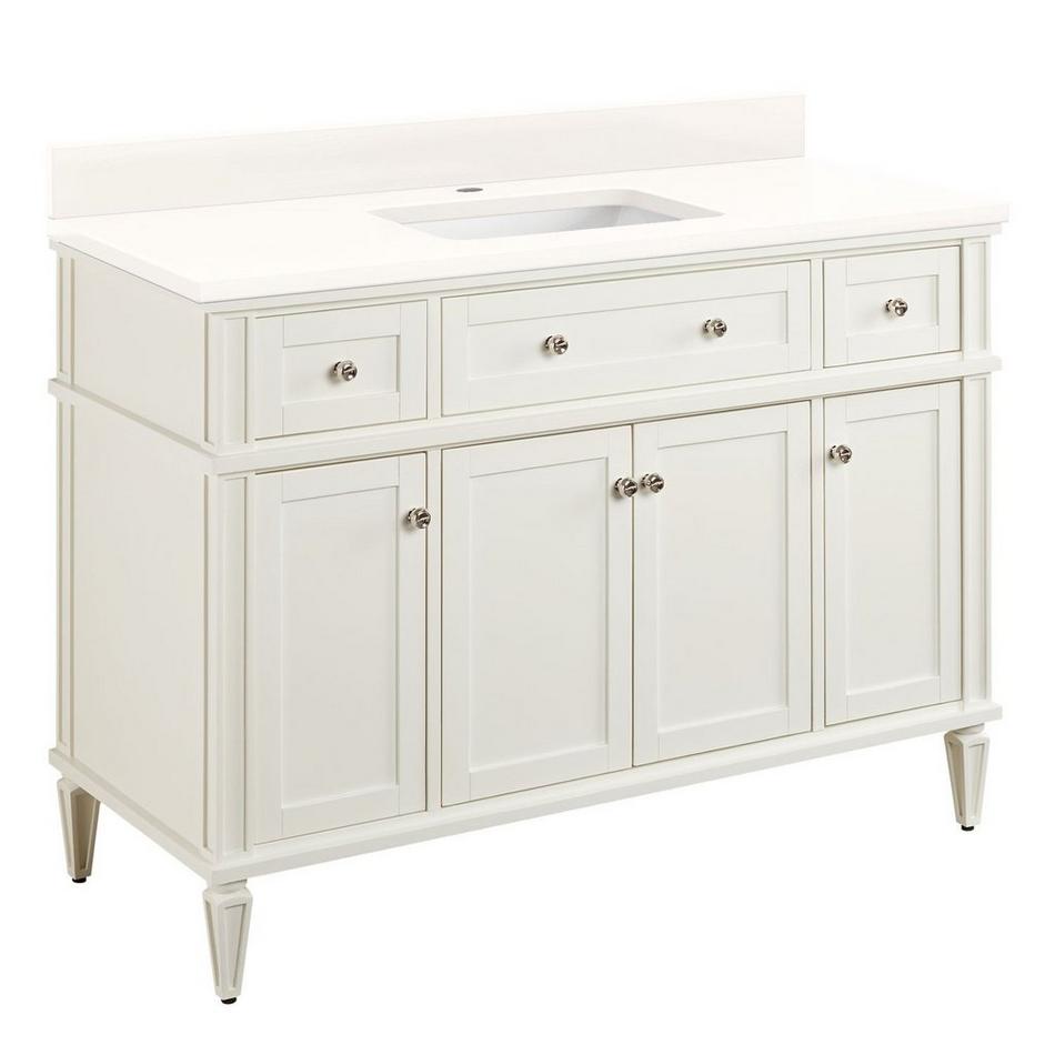48" Elmdale Vanity for Rect Undermnt Sink - White - Arctic White Single Hole - Sink, , large image number 0