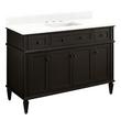 48" Elmdale Vanity for Rectangular Undermount Sink - Charcoal Black - Feathered White 8" -White Sink, , large image number 0