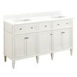 60" Elmdale Double Vanity for Rect Undermnt Sinks - White - Feathered White Single Hole - Sinks, , large image number 0
