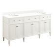 72" Elmdale Double Vanity for Undermount Sinks - White - Feathered White 8" - Sinks, , large image number 0