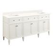 72" Elmdale Double Vanity for Rect Undermnt Sinks - White - Arctic White Single Hole - Sinks, , large image number 0