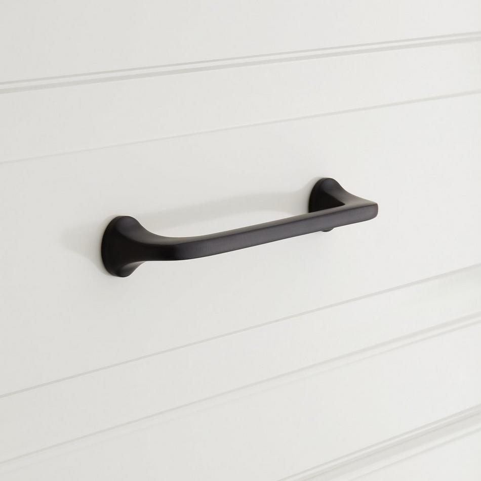 3-3/4" Amarilla Solid Brass Cabinet Pull - Black, , large image number 0