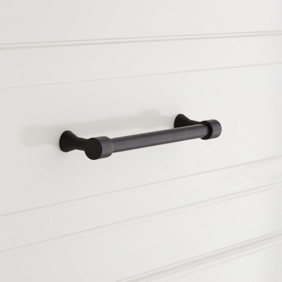 3-3/4" Strasbourg Solid Brass Cabinet Pull  - Black, , large image number 0