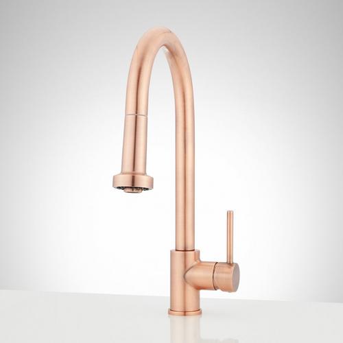 Ridgeway Pull-Down Kitchen Faucet in Satin Copper