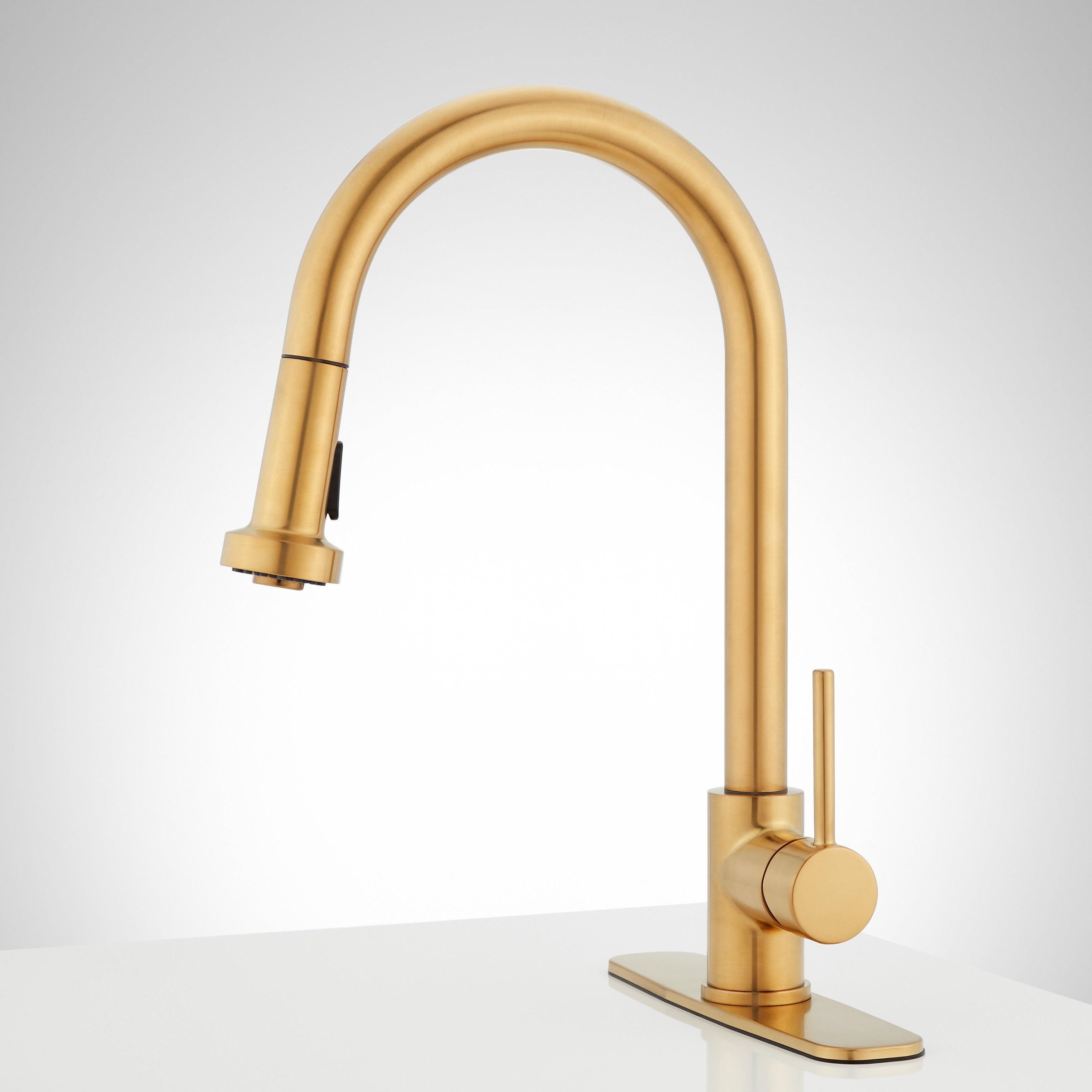 Ridgeway Pull-Down Kitchen Faucet with Deck Plate | Signature Hardware