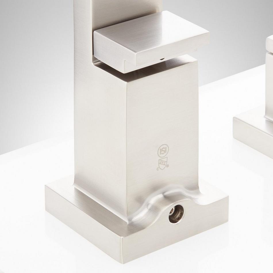 Hibiscus 4-Hole Roman Tub Faucet and Hand Shower - With Rough-In Valve - Brushed Nickel, , large image number 4