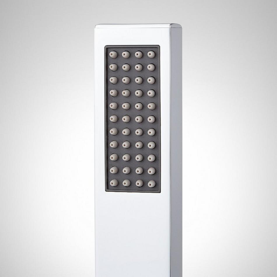 Hibiscus 4-Hole Roman Tub Faucet and Hand Shower - With Rough-In Valve - Chrome, , large image number 2