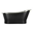 70" Thaine Antique Black Copper Slipper Pedestal Tub - Nickel Interior, , large image number 2