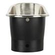 70" Thaine Antique Black Copper Slipper Pedestal Tub - Nickel Interior, , large image number 3