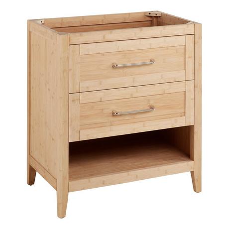 30" Burfield Bamboo Vanity - Natural Bamboo - Vanity Cabinet Only