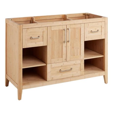 48" Burfield Bamboo Vanity - Natural Bamboo - Vanity Cabinet Only