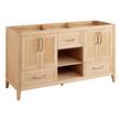 60" Burfield Bamboo Double Vanity for Rectangular Undermount Sinks - Natural Bamboo, , large image number 2