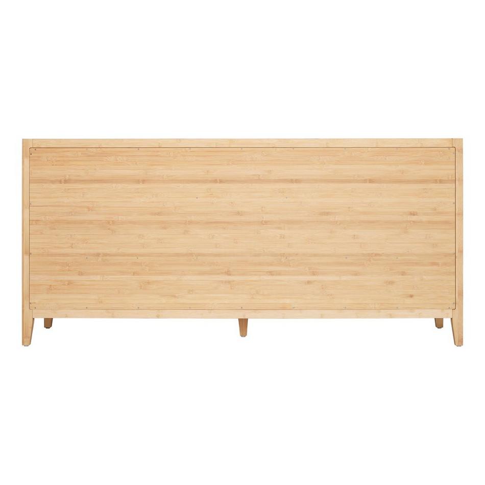 72" Burfield Bamboo Double Vanity for Rectangular Undermount Sinks - Natural Bamboo, , large image number 5