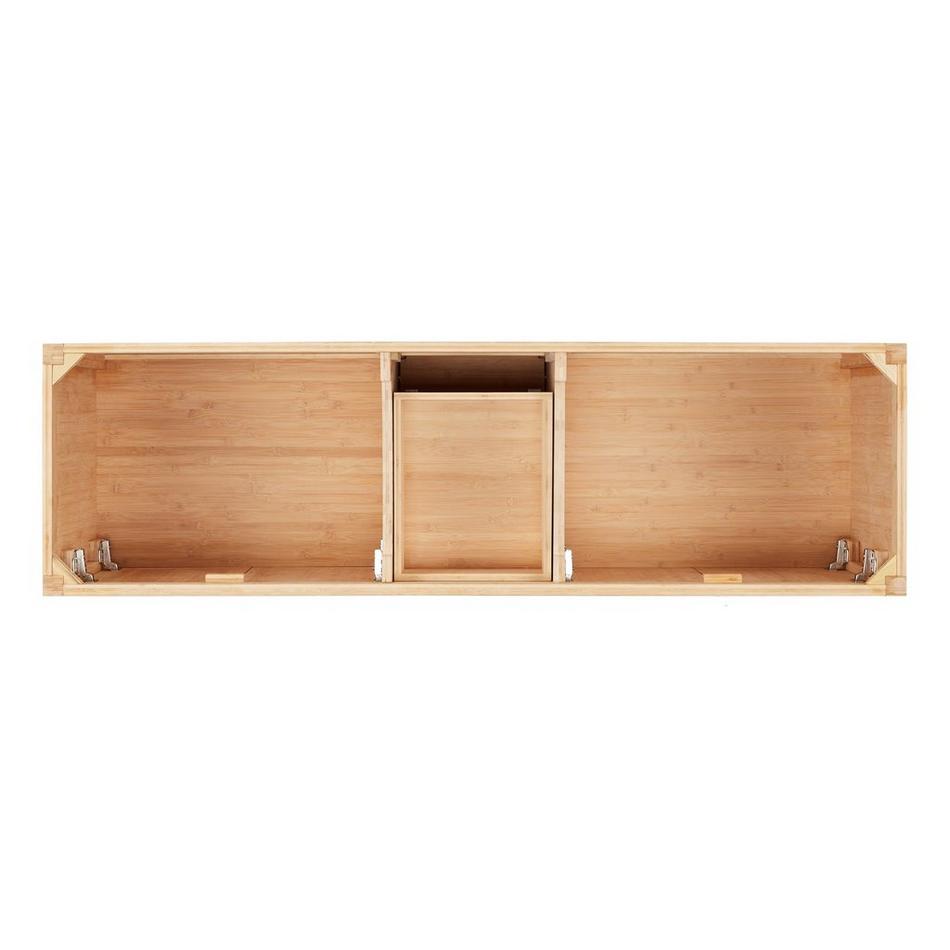 72" Burfield Bamboo Double Vanity for Rectangular Undermount Sinks - Natural Bamboo, , large image number 4